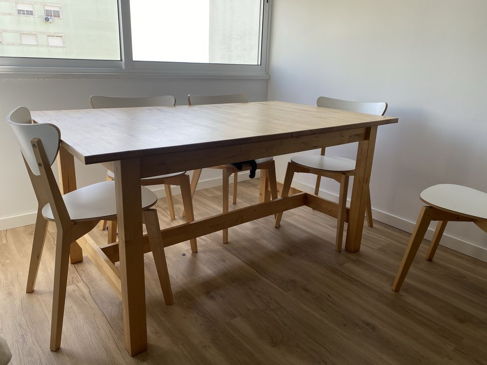Mesa Extensivel IKEA estilo farm 155 cm - 210 cm