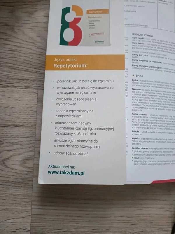 Tak zdam egzamin ósmoklasisty niezbędnik z teorii z j.polskiego operon