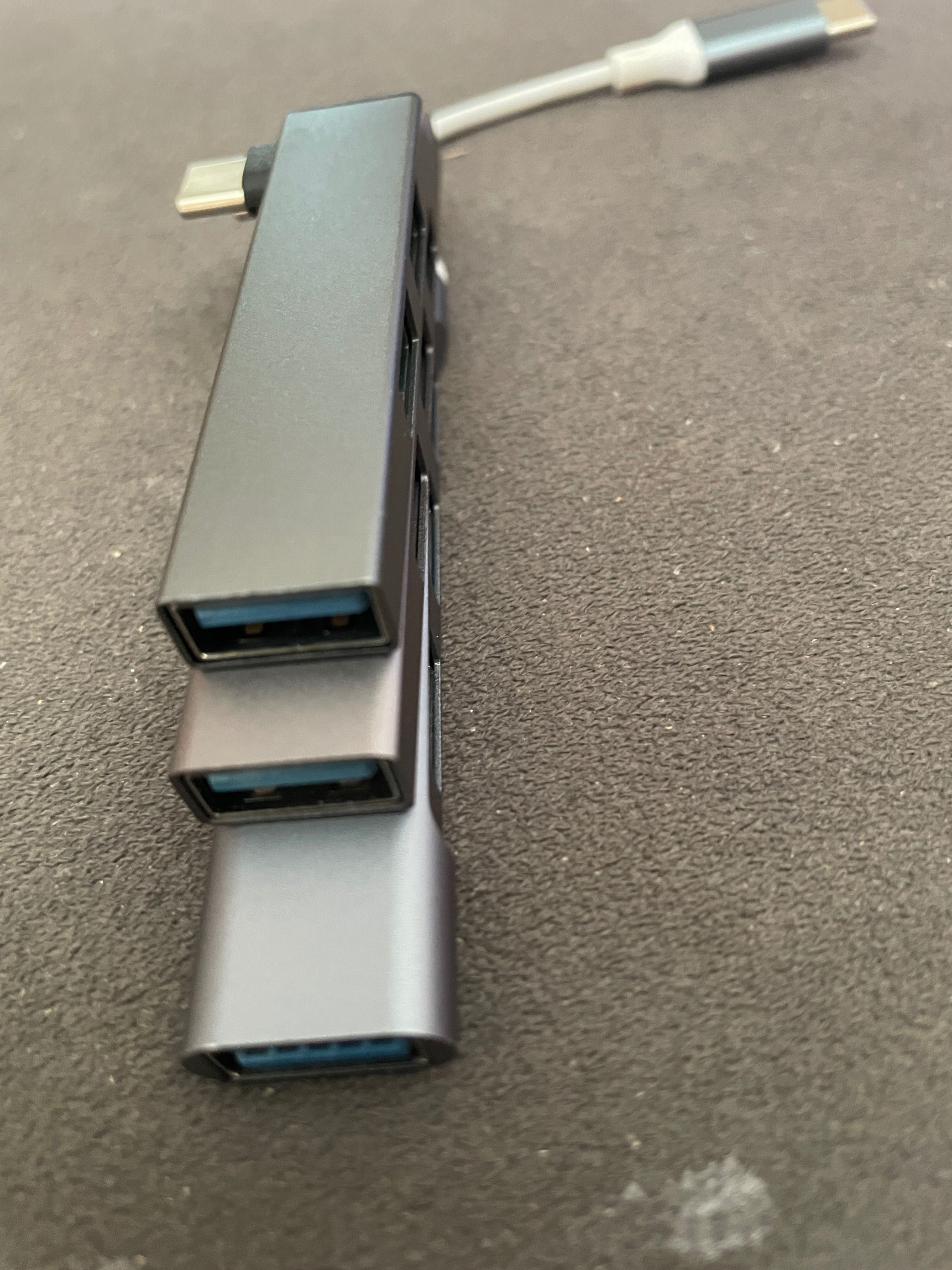 Zestaw 3 Hub-ów do McBook rozgałęziacz laptop/tablet USB-C - A x3/x4