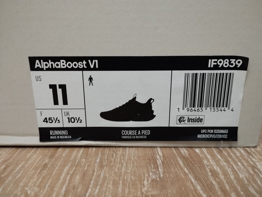 Чоловічі кросівки від Adidas, модель AlphaBoost V1, р.45.5, ОРИГІНАЛ