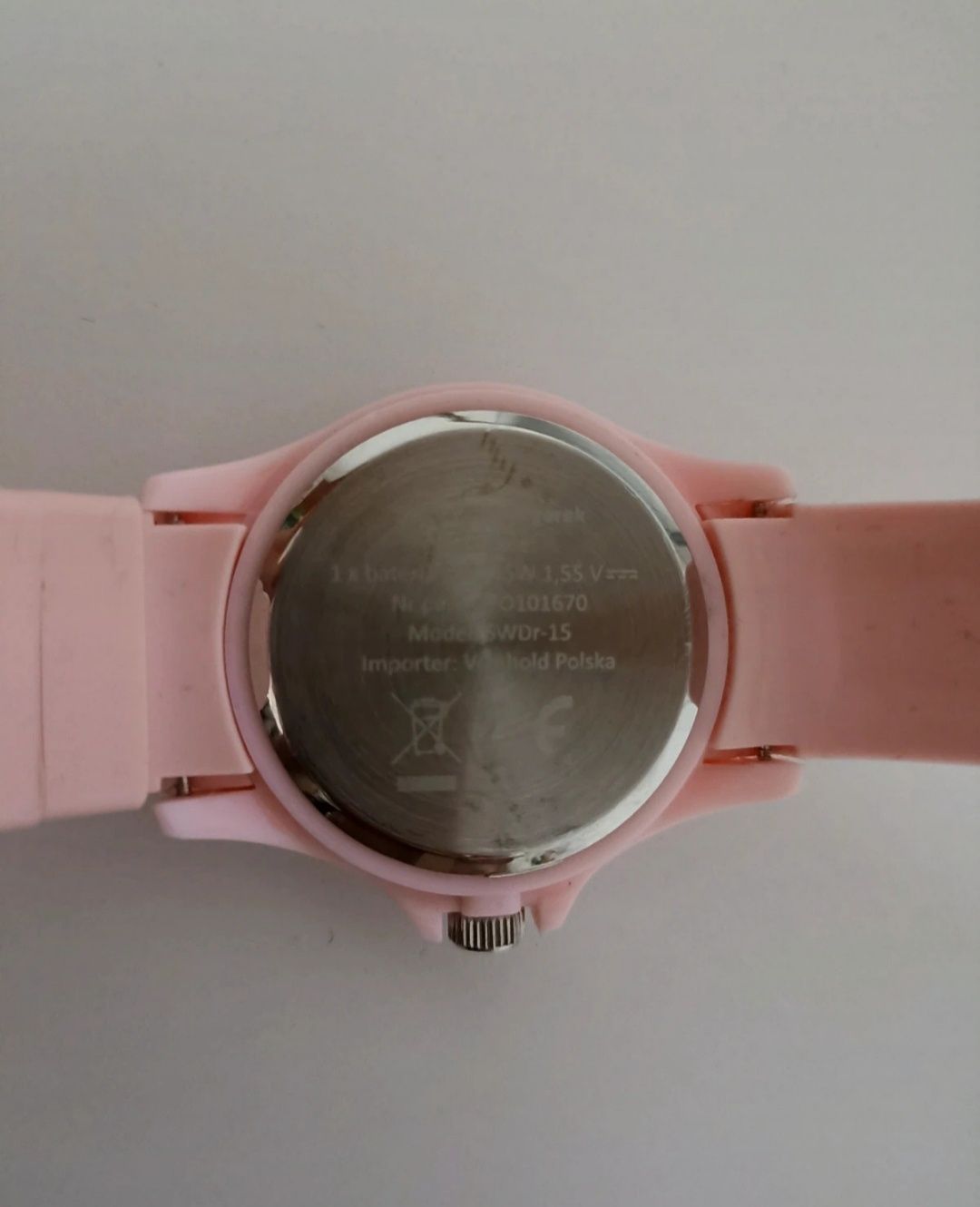 Różowy zegarek damski