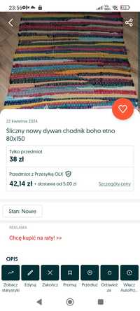 Zestaw 2 sztuk nowe chodnik boho etno