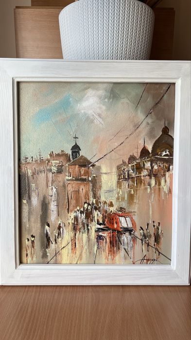 Картина андрусяк «у ритмі міста» міський пейзаж україна подарунок