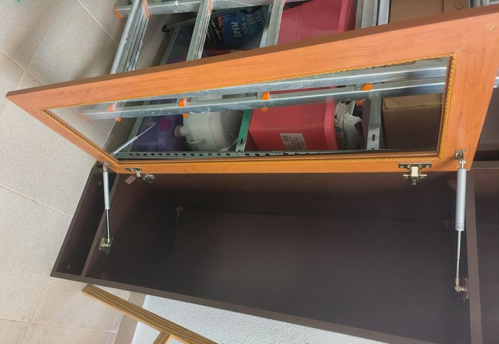 Estante de Parede com Porta de Vidro – Elegante e Funcional!