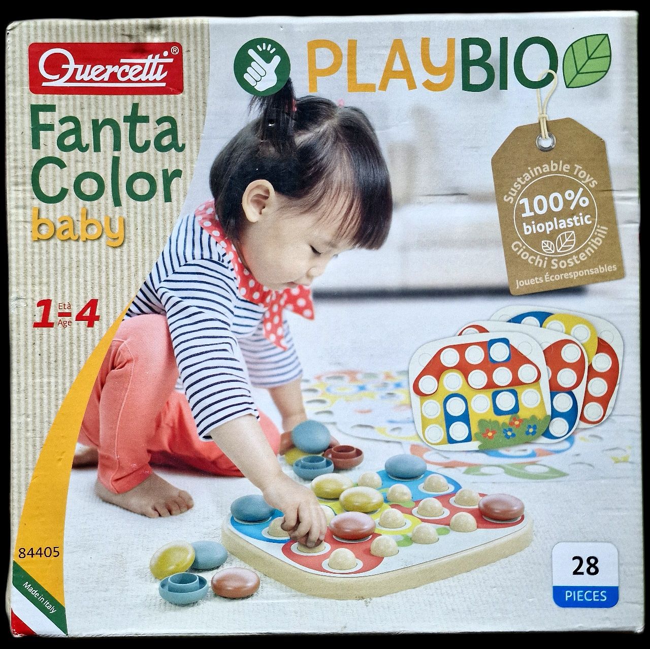 Quercetti Układanka Playbio Fantacolor Baby 84405