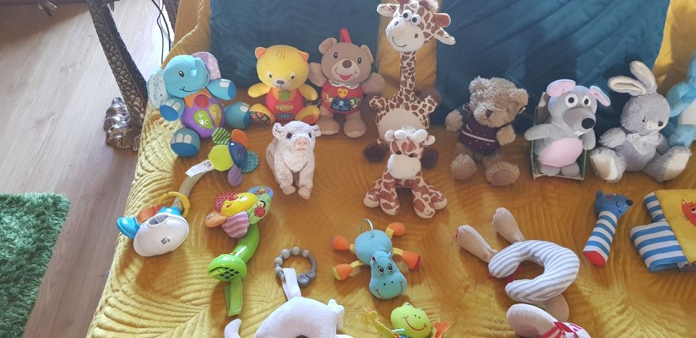 Zestaw zabawek lamaze chicco vtech fisher price karuzela pozytywka