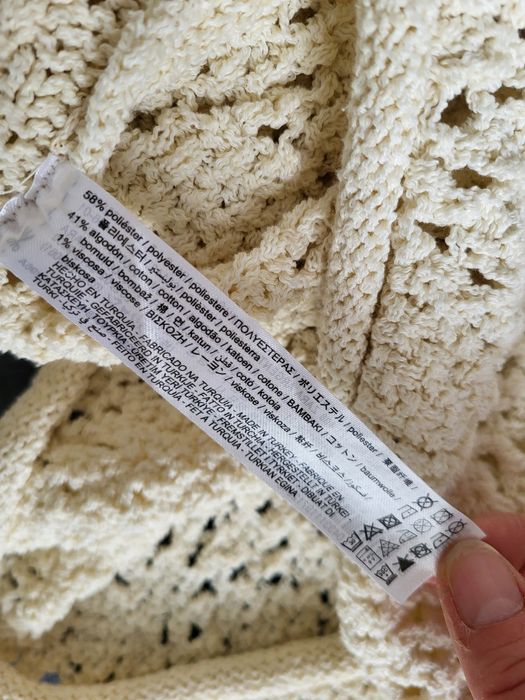 Ażurowy sweter Zara L, kremowy