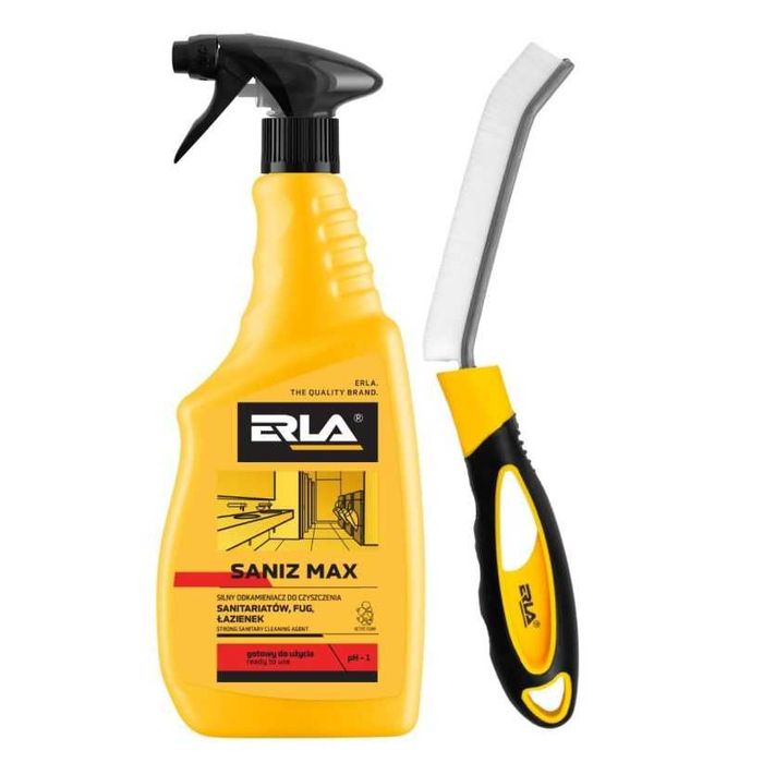 ERLA SANIZ MAX 750ml odkamieniacz do gruntownego czyszczenia + szczotk