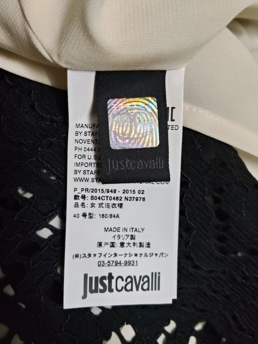 Excelente Vestido preto de renda marca Just Cavalli