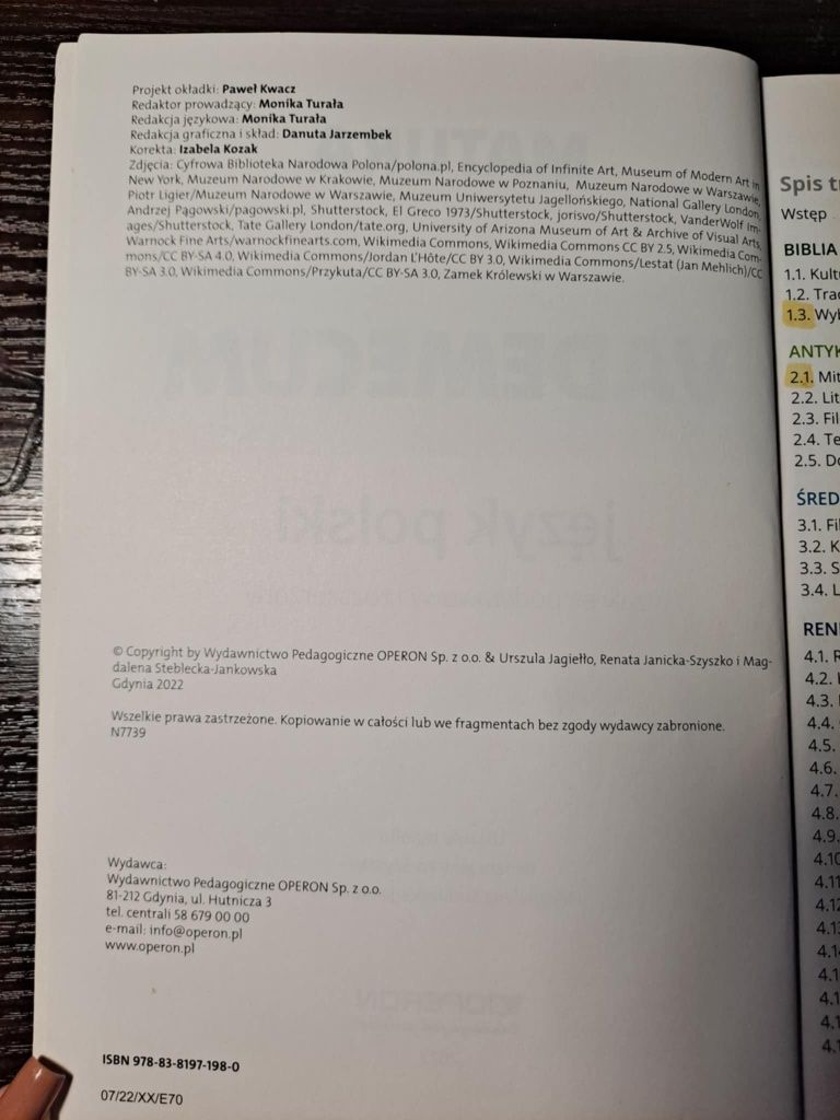 Operon pakiet matura język polski zakres rozszerzony