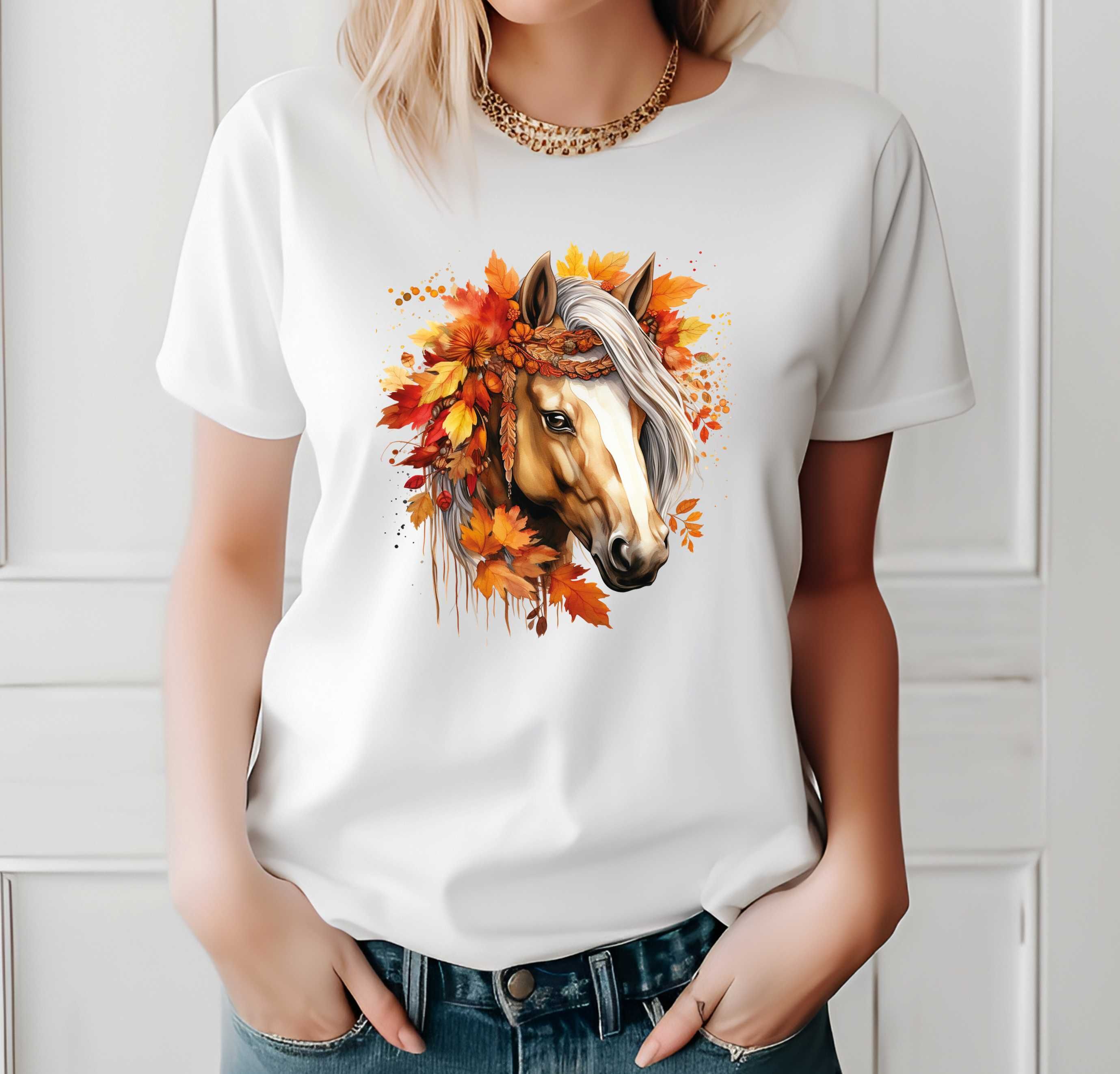 koszulka z koniem, koszulka koń, moda boho, t-shirt boho, xs-3xl