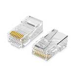 Ugreen 100x wtyk końcówka RJ45/8P8C (UTP Cat. 5 / Cat. 5e) przezroczys