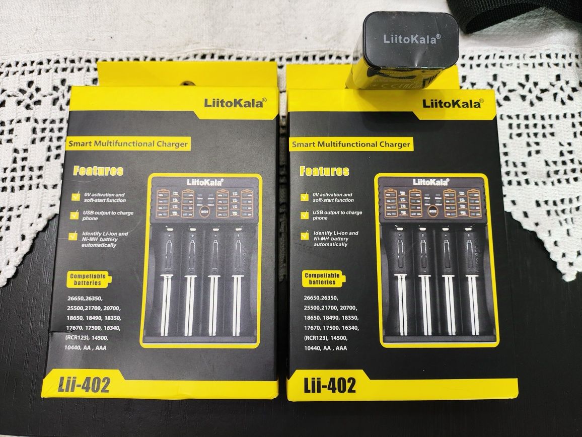 Carregador de pilhas recarregáveis LiitoKala Lii-402 (Novo na caixa)