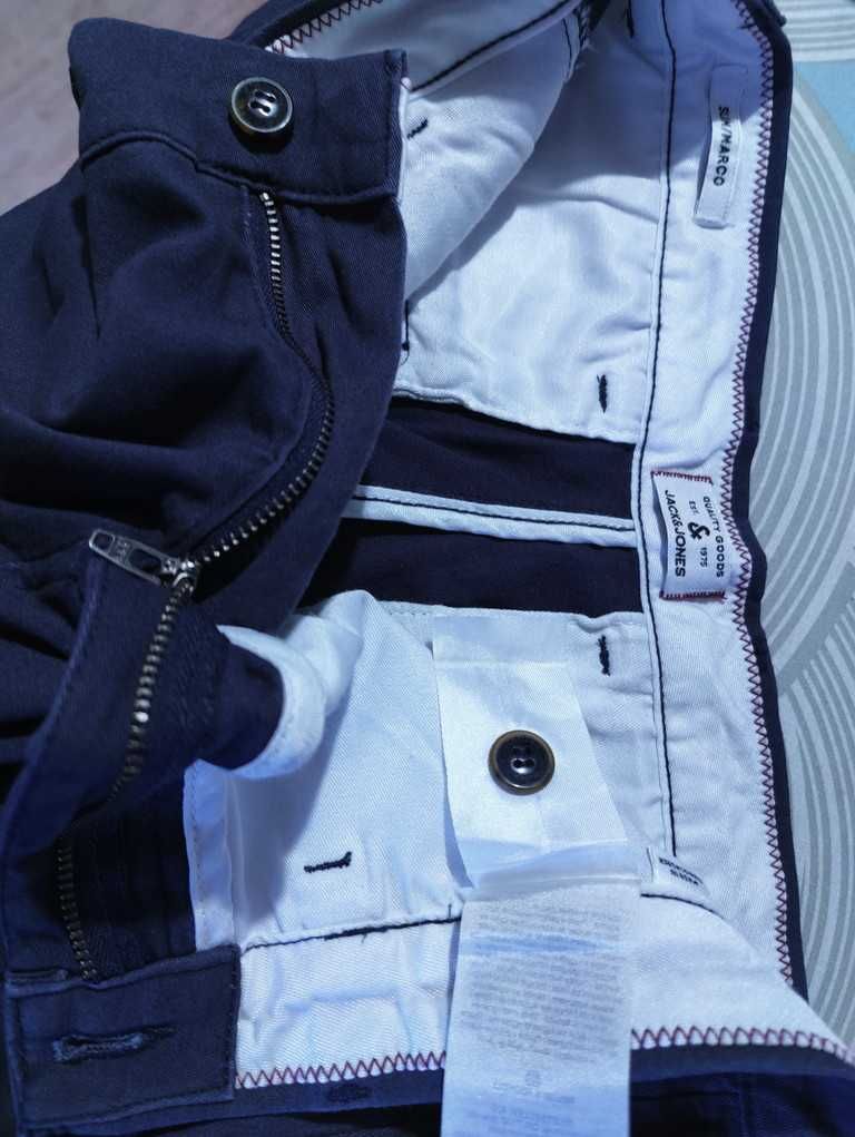 Джинсы (chino Jack&jones Marco slim Дания w36 stretch navy.