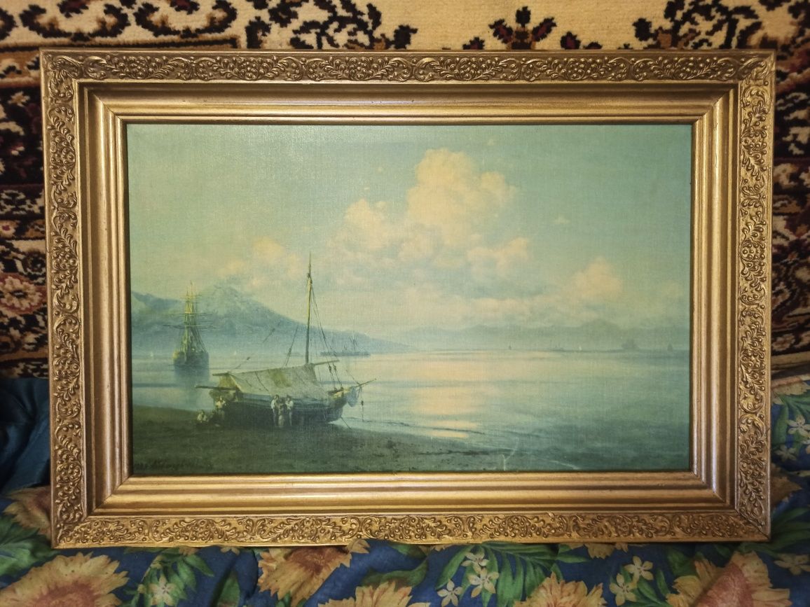 Антиквариат,старинная картина Айвазовского Неаполитанский залив