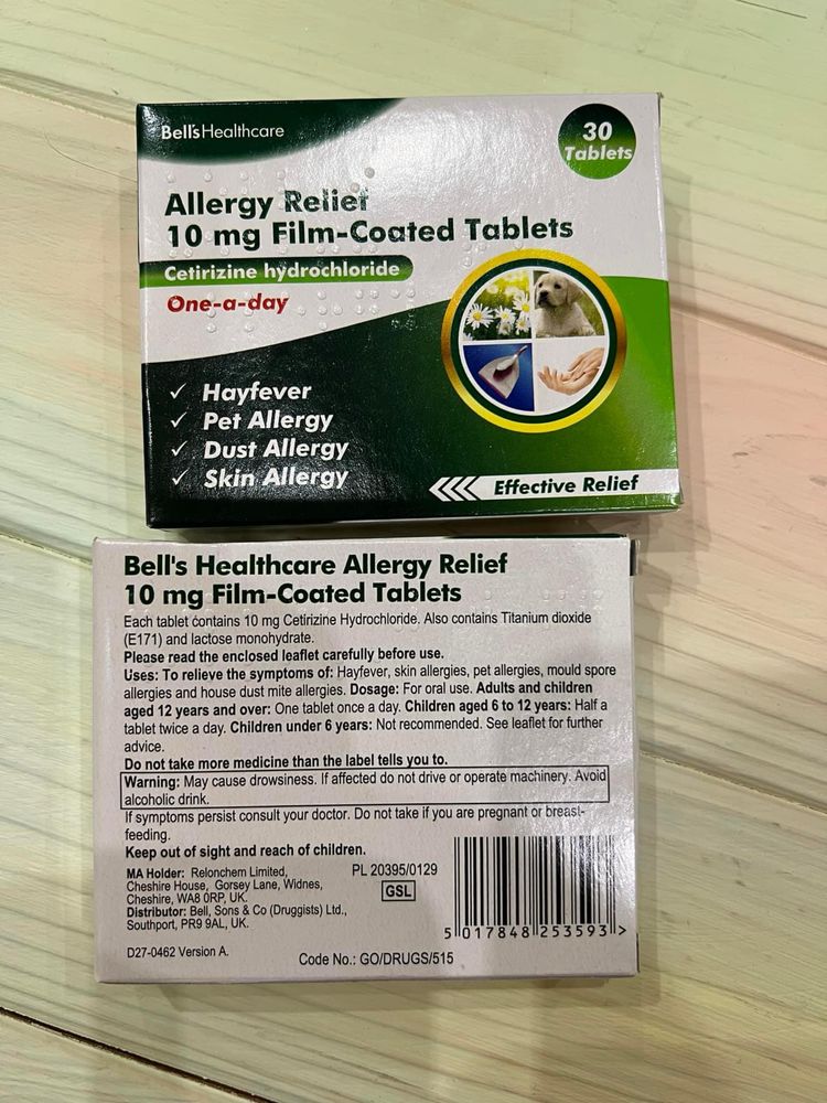 Таблетки від алергіі , виробник Англія