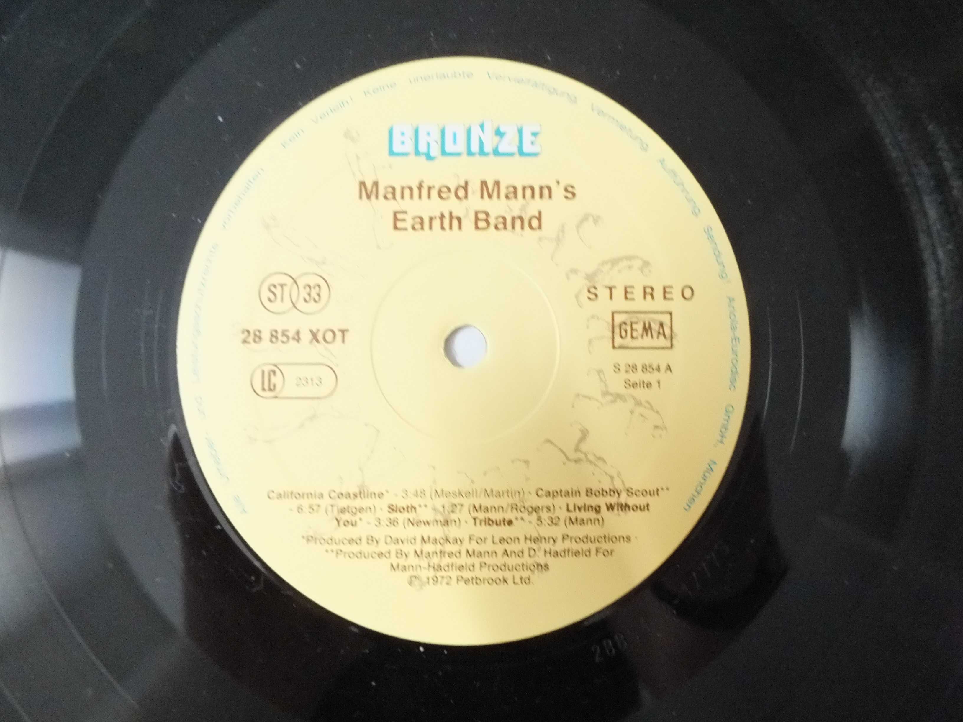 Winyl Manfred Mann's Earth Band-Bronze 1972. Stan  (EX)  ++