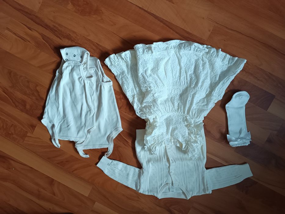 Komplet na chrzest lub inną okoliczność H&M rozmiar 74