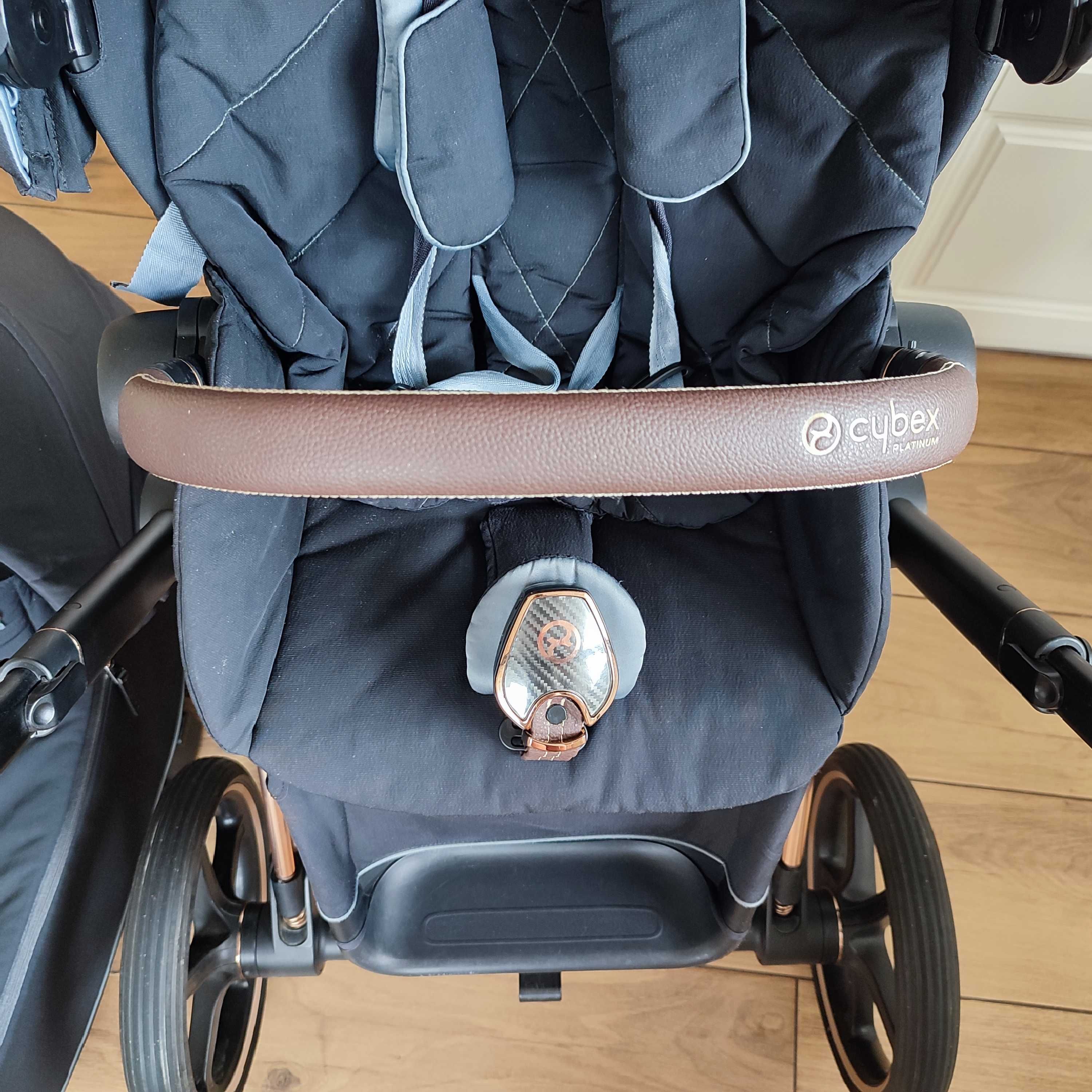 Wózek 2w1 Cybex Priam 2.0 Deep Black Rose Gold