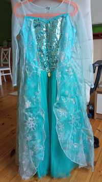 Sukienka strój Elzy, Kraina Lodu, rozmiar 9-10 lat