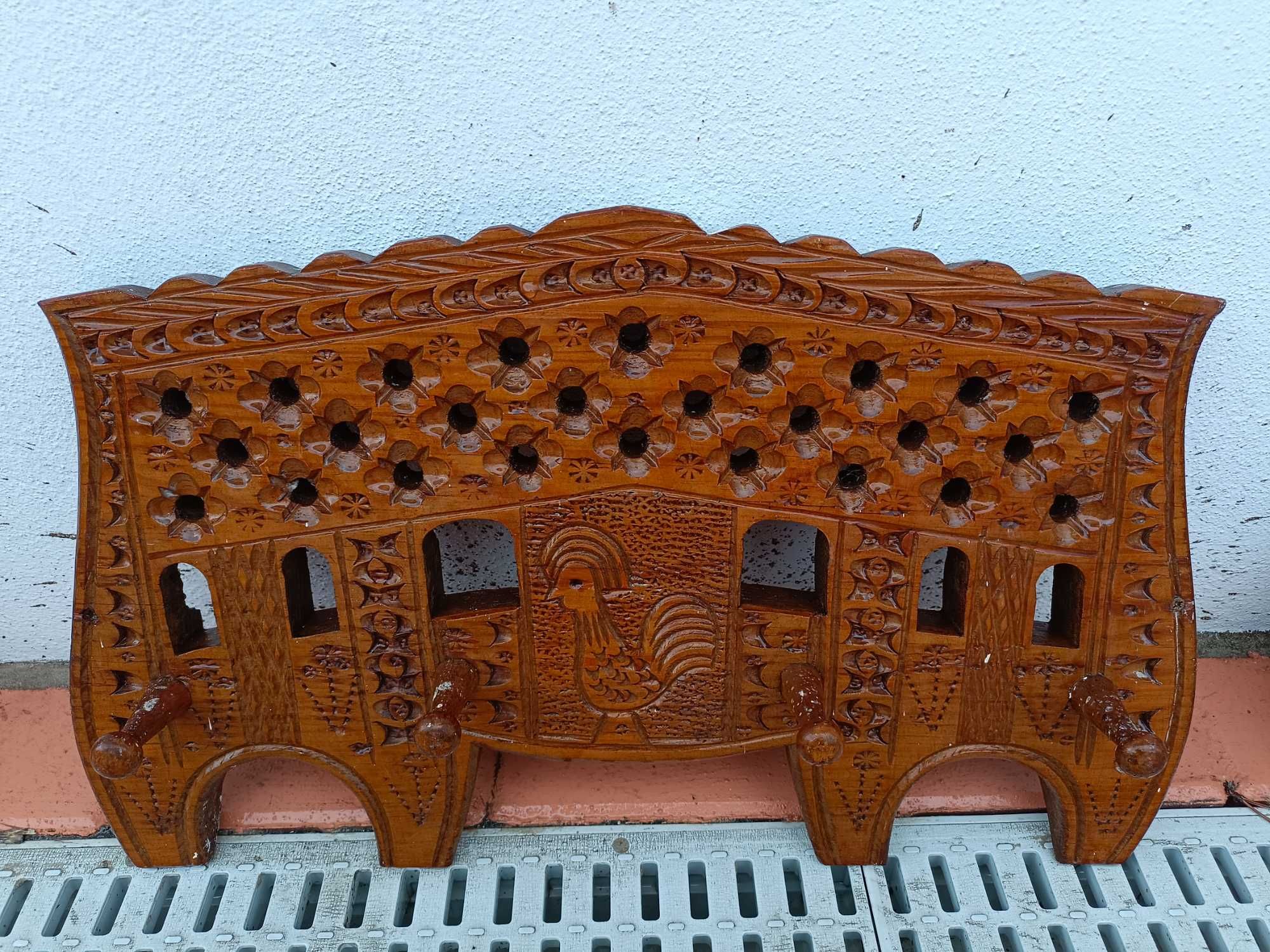 3 Jugo Canga Madeira trabalhada Antiguidade para Decoração