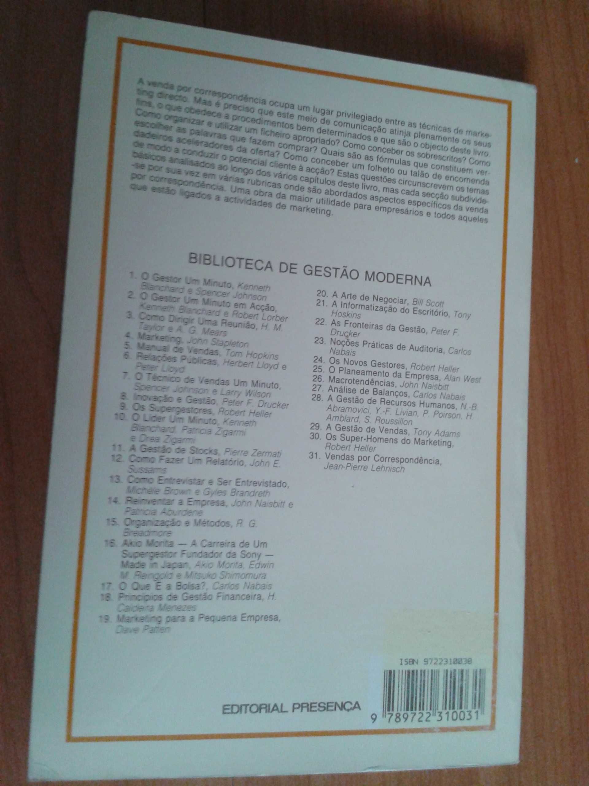 LIVRO “ Vendas por Correspondência” – de JEAN PIERRE LEHNISCH