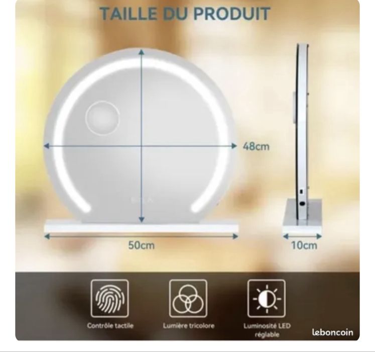 Espelho maquilhagem bancada ou parede