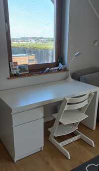 IKEA MALM biurko białe 140x65cm, 2 sztuki