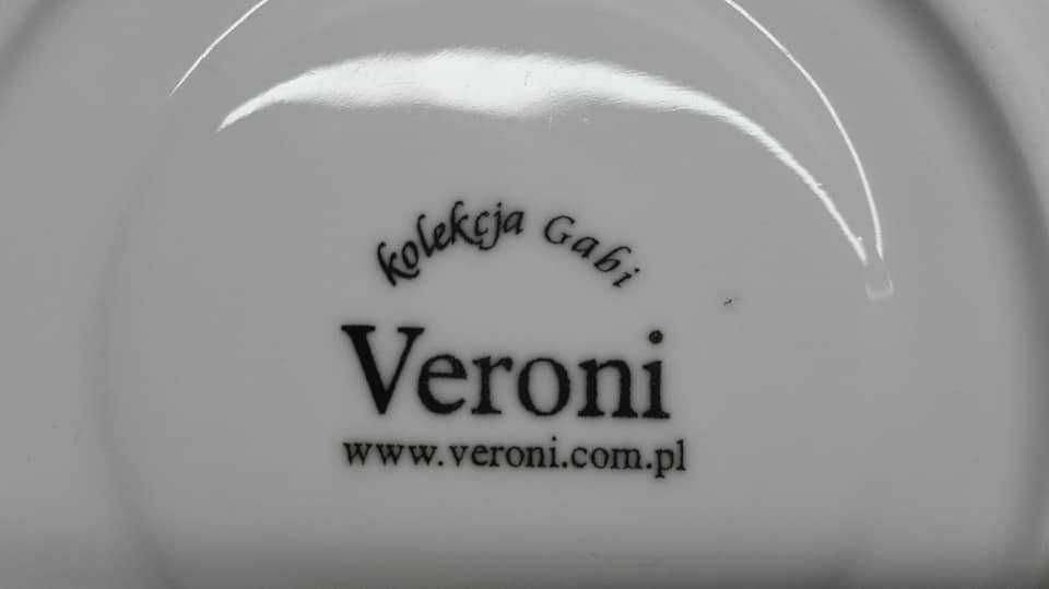 Veroni kolekcja Gabi komplet 6 szt filiżanka + talerzyk 230 ml