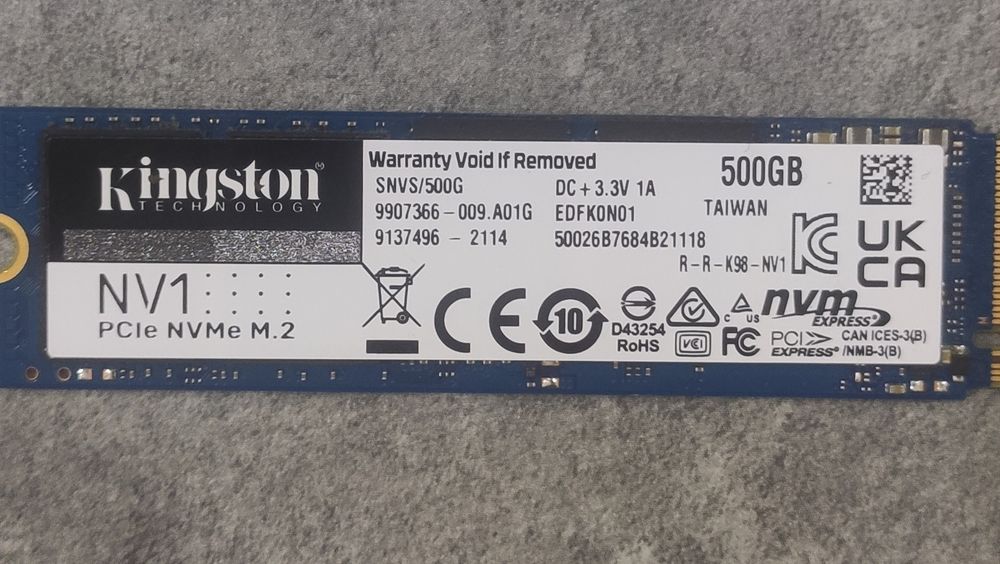 SSD накопитель Kingston NV1 500 GB (SNVS/500G)