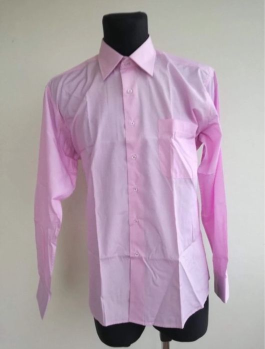 Koszula męska nowa 43 rozmiar 176-182 wzrost  kolor róż długi rękaw