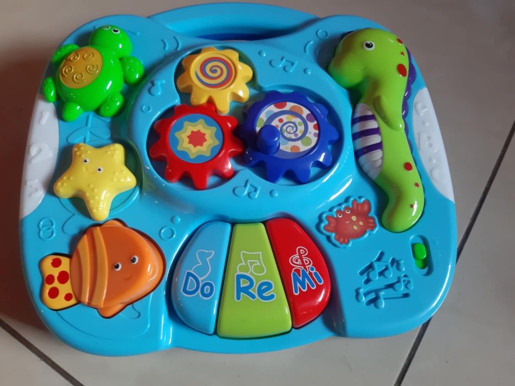 Stolik interaktywny Falla Blue niebieski z rączką i 1-szy Laptopik