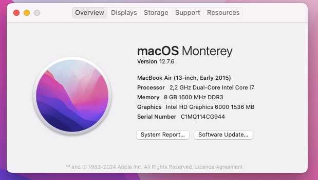 Продам Apple MacBook Air 13" 2015 i7/8GB/SSD 512GB