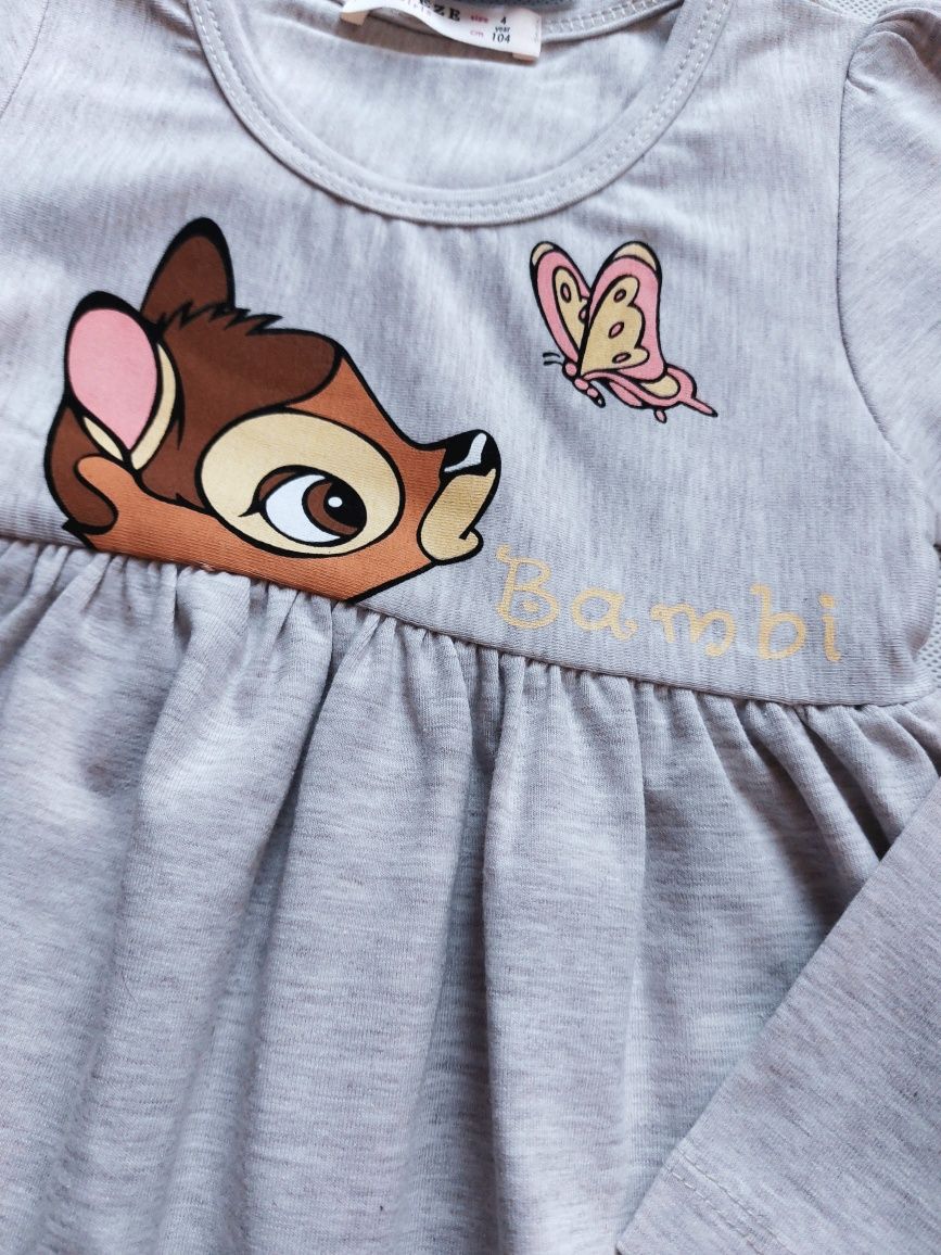 Nowa sukienka sukieneczka dziewczęca dziecięca 104 bambi