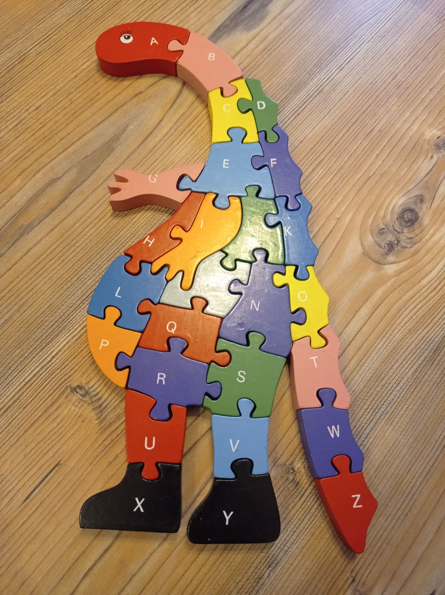 Puzzle drewniane dla malucha dinozaur