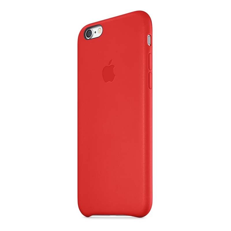 Leather Case iPhone 6 Plus Bright Red