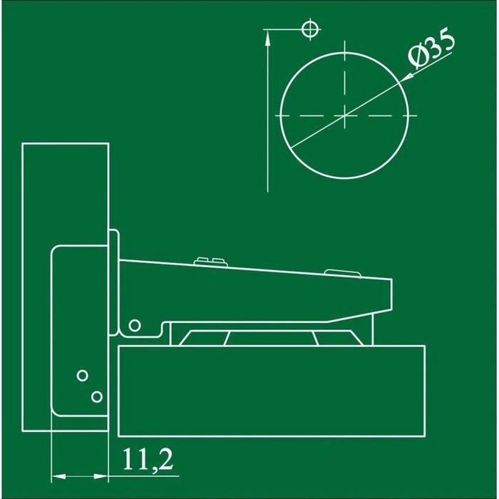 Петля (завіса) накладна меблева