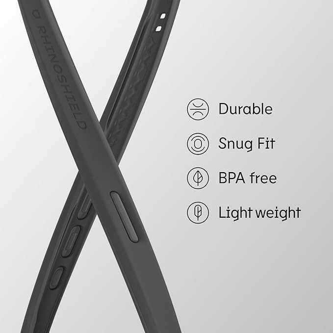 Etui typu bumper kompatybilne z iPhone 15 Pro szare