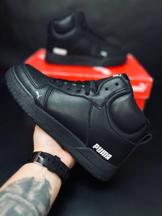 Puma кроссовки черные мужские женские/ размеры 35-41 зима