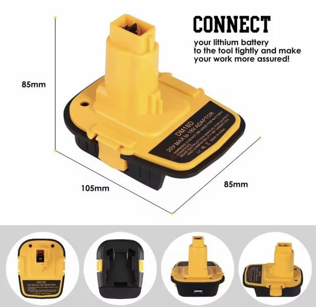 Адаптер -перехідник для dewalt. Miluoky
