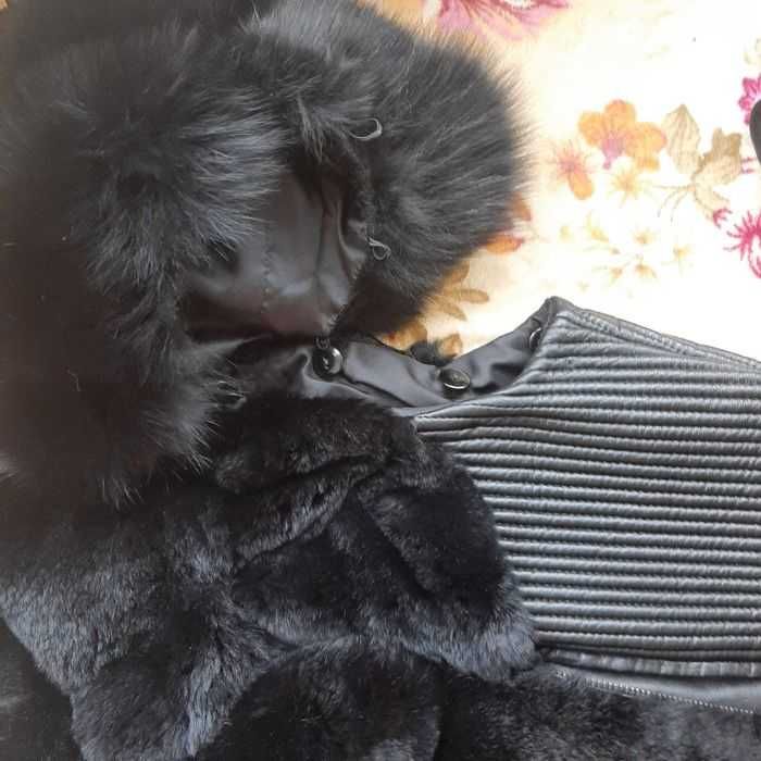 Жилет ошатний шкіра, норка' жіночий L