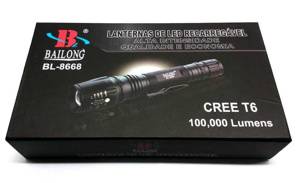 Lanterna led cree t6 100,000 lumens Police 80000W zoom SUPER POTENTE