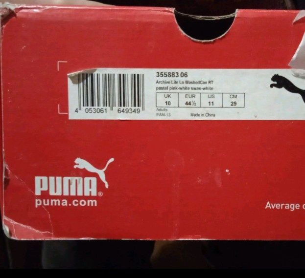 Puma р.44 стельки-28,8см кеды унисекс розовые