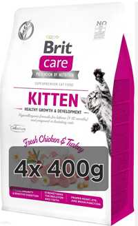 Brit Care 4x 400g + Gratis, Kitten Pokarm Kocięta 800g Kotki Karmiące
