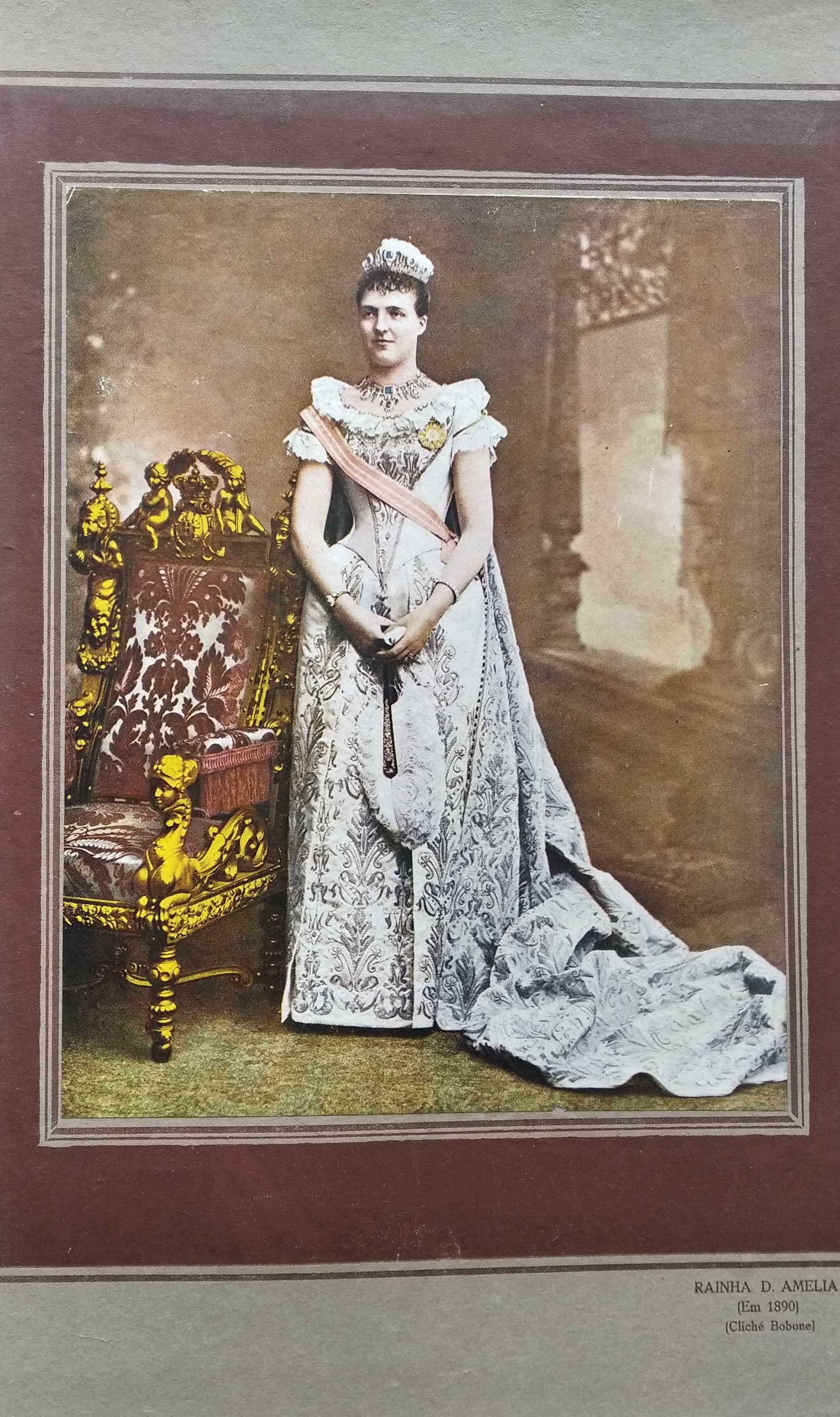 Fotografia Cliche Bobone; Rainha D. Amelia Manuel De Arriaga George VI