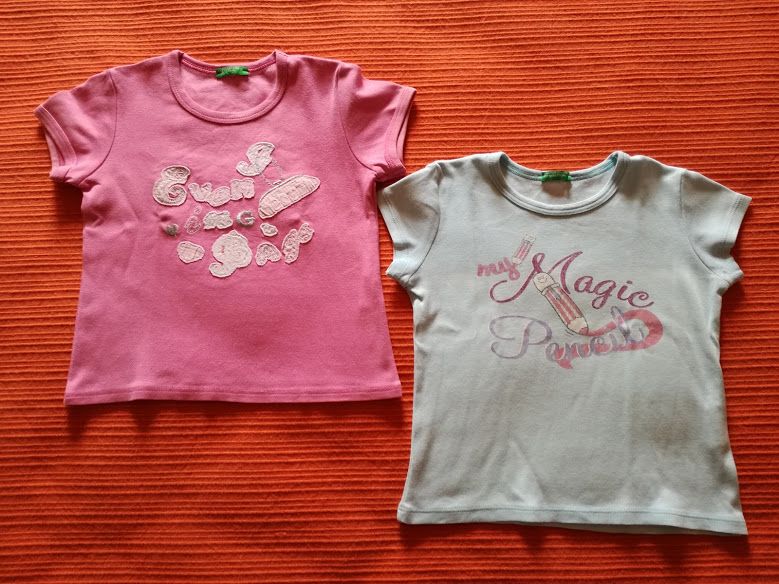 Lote 5 T-Shirts Benetton, 3 Anos