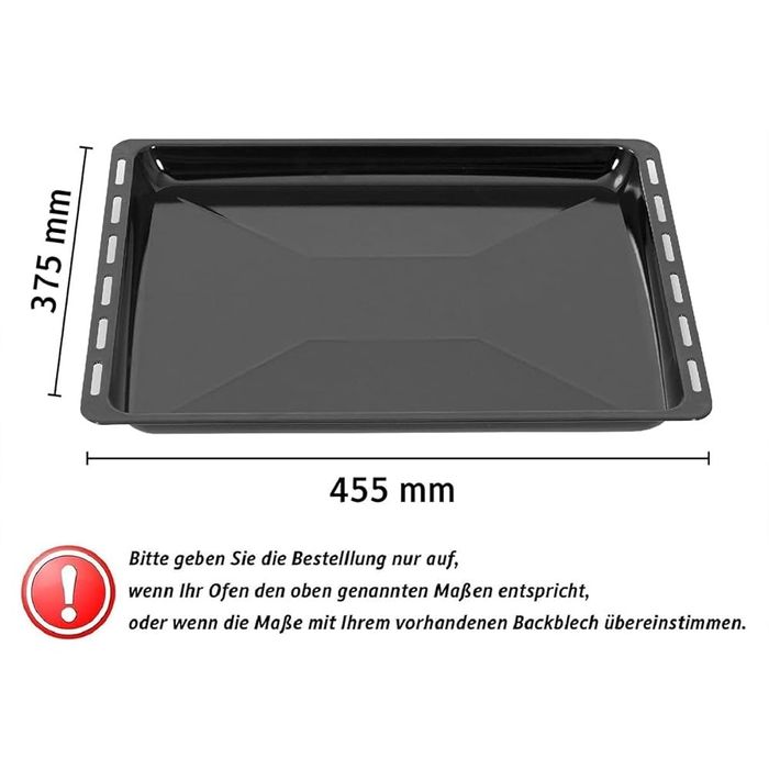 ICQN 455 x 375 x 30 mm blacha do piekarnika mat