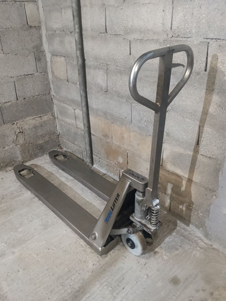 Porta paletes em inox 2500 kg roda dupla