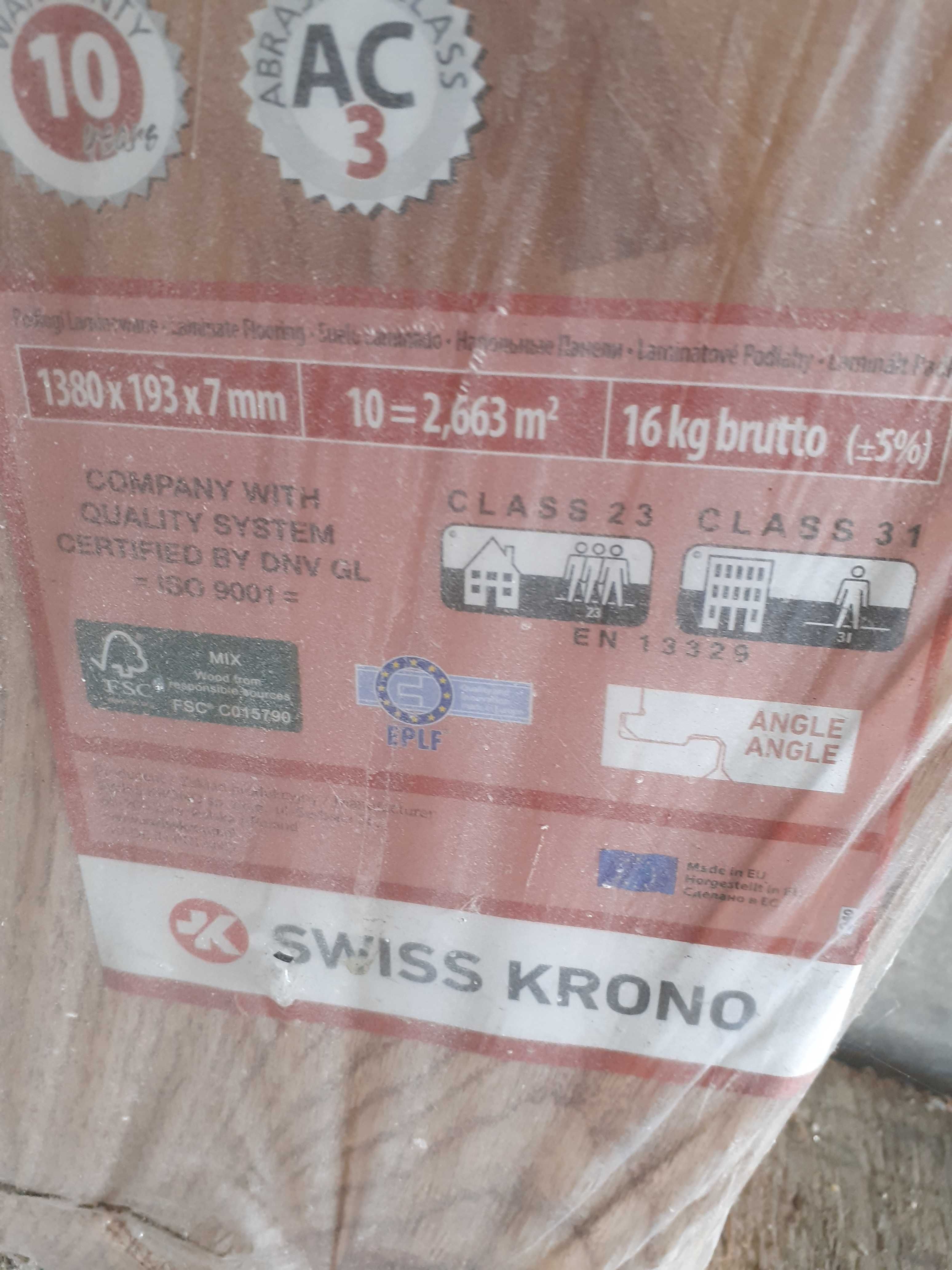 Panel podłogowy Swiss Krono, ścieralność AC3.