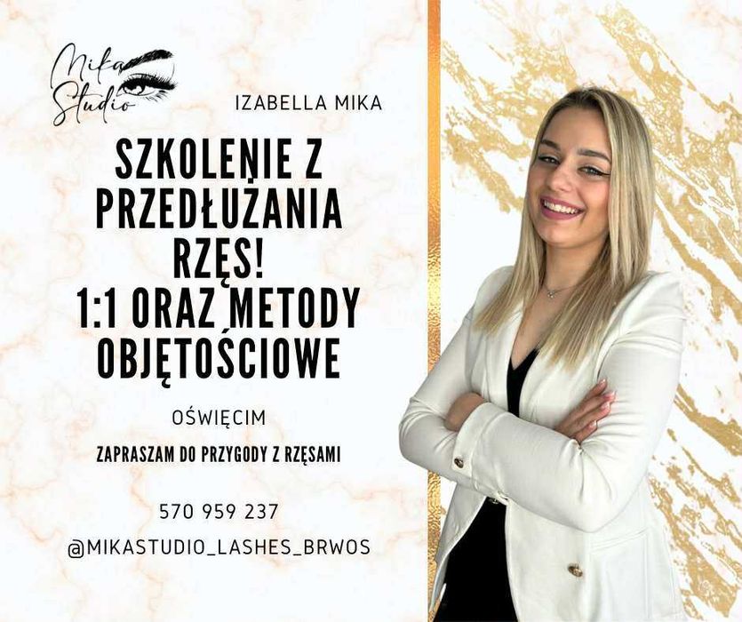 Kurs/Szkolenia z przedłużania rzęs metody podstawowej i objętościowej.